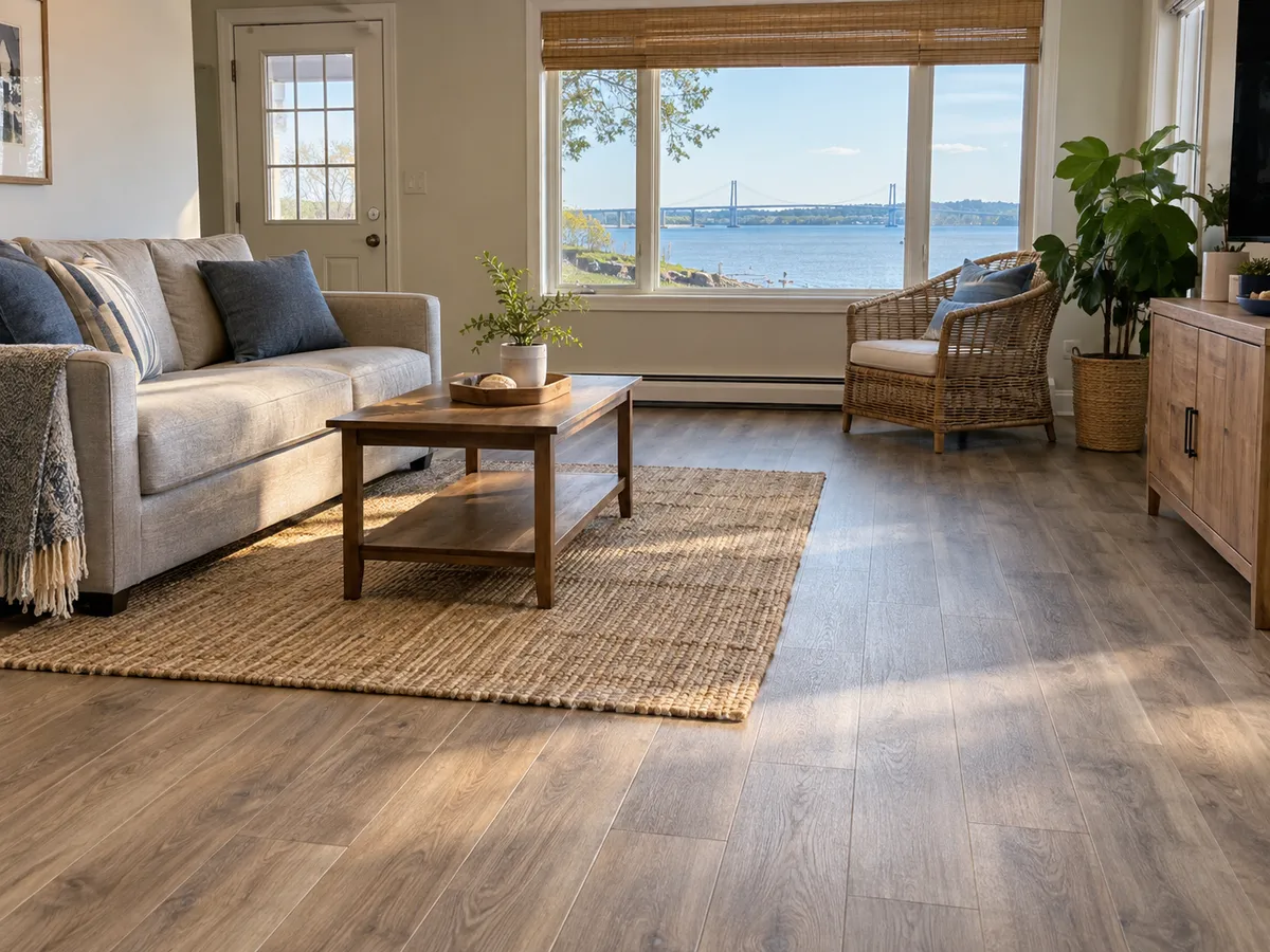 The ground floor den of a detached house in Throggs Neck